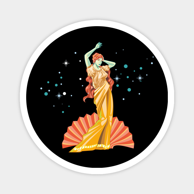 Aphrodite goddess Magnet by The Retro Black Store